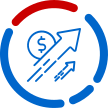 Increase revenue icon