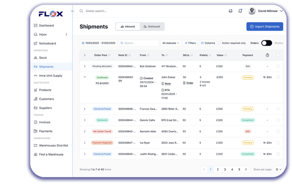 Disruption Alert Dashboard - FLOX