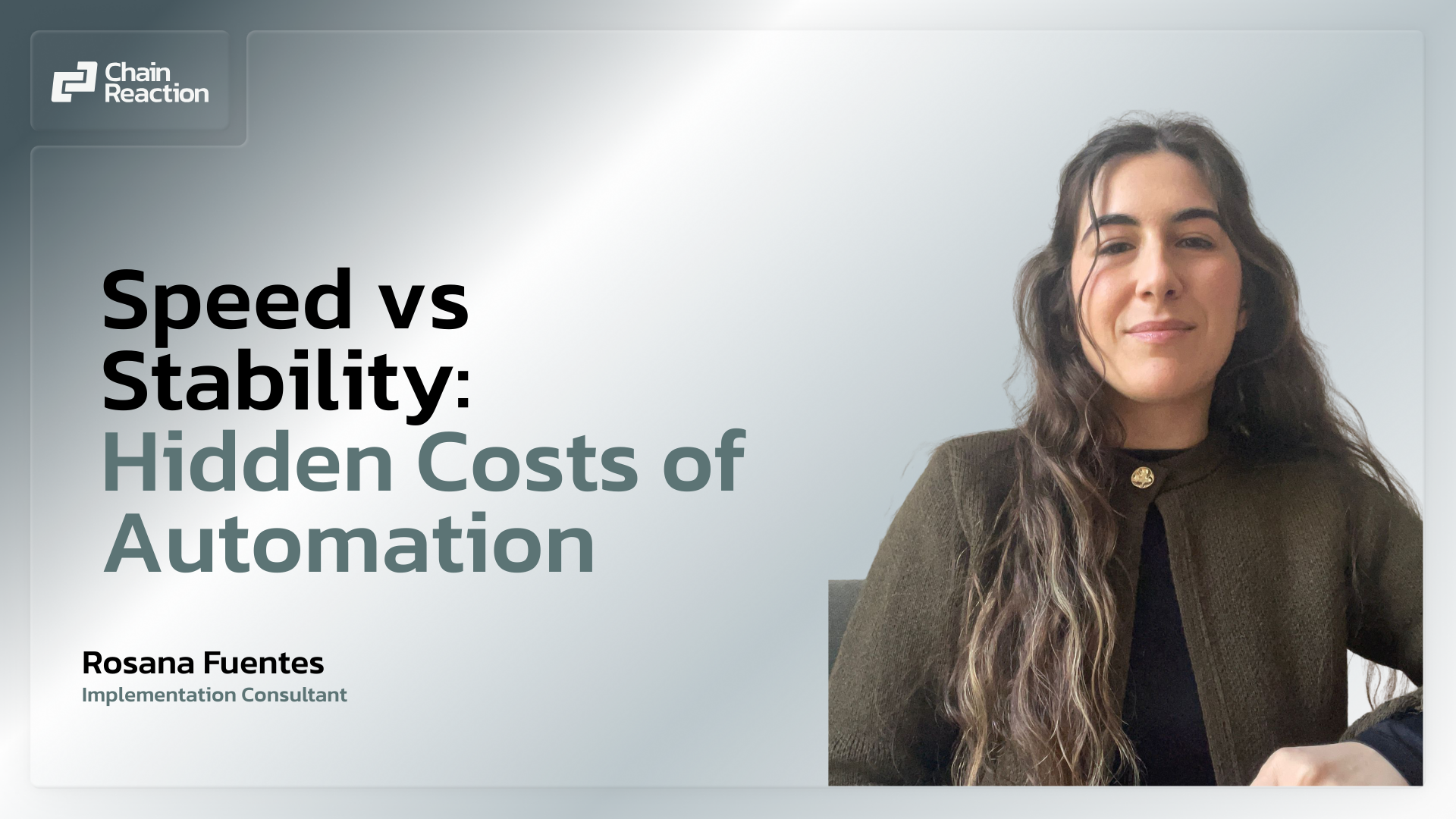 Speed Vs Stability The Hidden Cost Of Automation Rosana Fuentes Speed Vs Stability The Hidden Cost Of Automation Rosana Fuentes