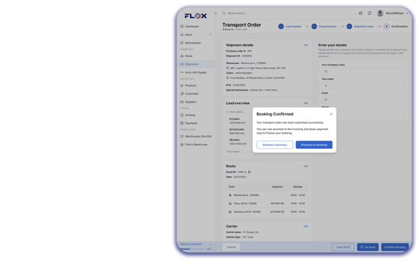 3PLs Transport Order Example - FLOX