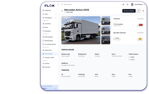 Transport and Hauliers Marketplace Dashboard - FLOX