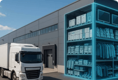 A lorry at a food and drinks warehouse - FLOX